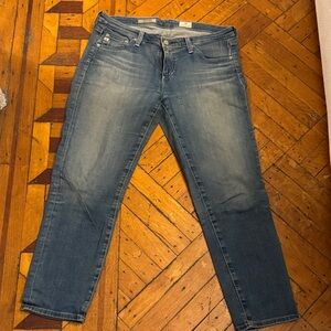AG jeans stilt crop, Mid Wash Straight Jeans